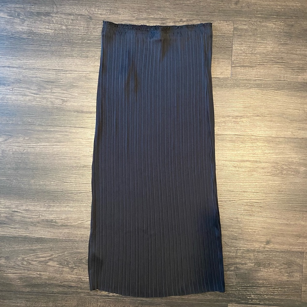 Vince Pleated Straight Pull-On Midi Skirt NEW